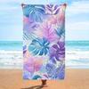 Vibrant Tropical Hibiscus Palm Leaf Beach Towel Quick Dry Summer Pool Towel Colorful Floral Hawaiian Print Beach Blanket
