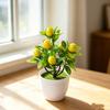 Artificial Lemon Tree Potted Plants Small Fake Yellow Lemons Citrus Tree Faux Fruit Greenery Bonsai Decoration for Indoor Home Office