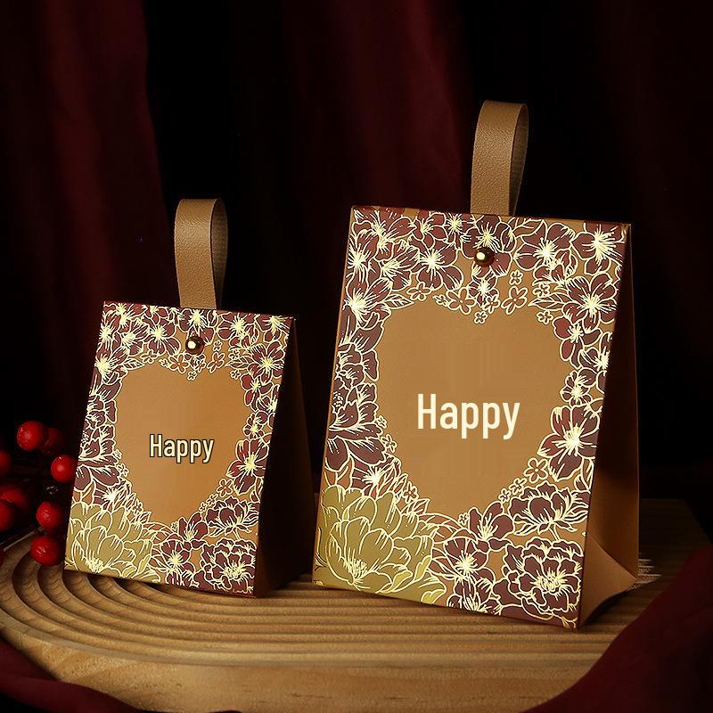 Elegant European Wedding & Engagement Candy Gift Box - Creative Thank You Souvenir Handbag Small