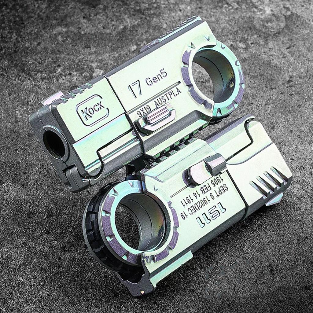 EDC Toy Fidgets Toy Spinner Metal Ratchet Rotation Ring Black Tech Fidget Gear Gadget Tool Stress Relief Anti-Anxiety For Adults