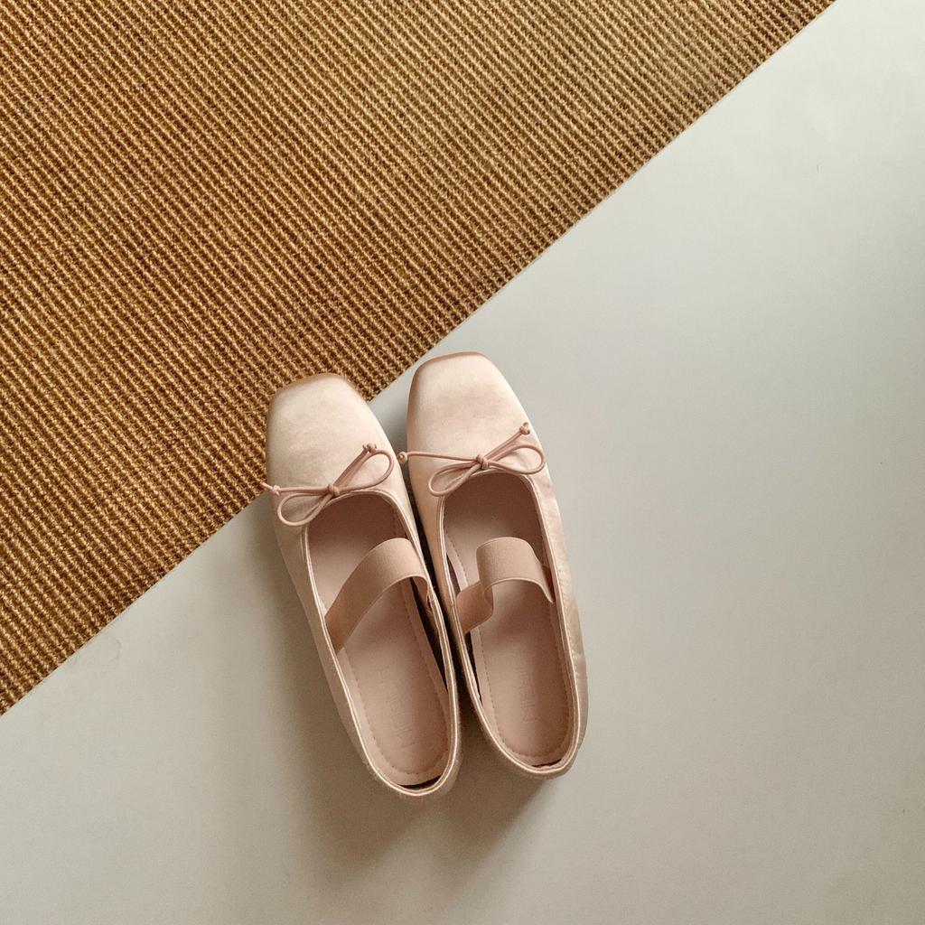 Korean Simple Style Elastic Belt Buckle Inner Height Increase Mary Jane Ladyshoes Spring and Autumn Ballet Single Shoes Are Not Tired Feet Small Lea