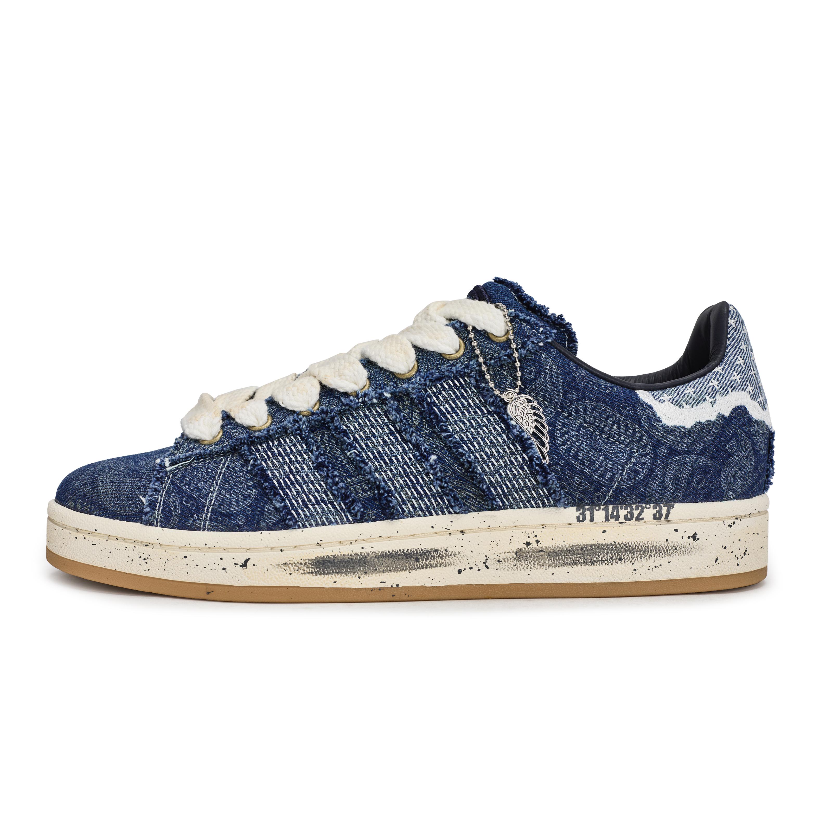 

Adidas Originals CAMPUS 00s 811 Manufacturing, Vintage Paisley Low top Skateboard Shoes Unisex Blue HQ9261(Team80-) 39⅓