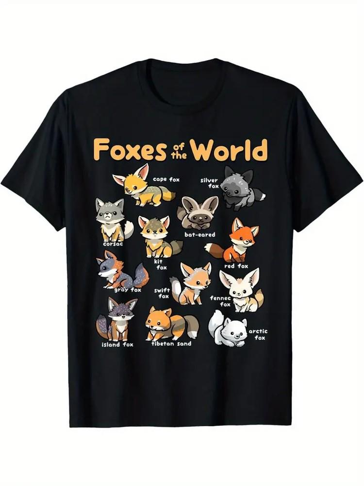 

EWH Kawaii Fox World Animal Education Animal Fox Lover T-Shirt 4XL