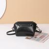 Borsa a tracolla piccola in pelle di vacchetta cerata e olio per donna, borsa a tracolla a conchiglia alla moda e versatile, borsa casual per telefono da donna