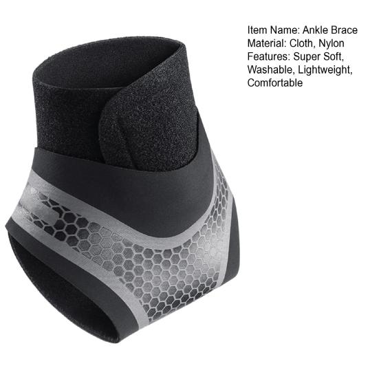 Ankle Brace with Fastener Tape Breathable Sweat Absorption Elastic Injury Recovery Ankle Compression