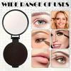50pcs Portable Mini Folding Makeup Mirrors - Battery-Free 2.75x2.44inch Black Pink , Travel Grooming Mirror for Skincare Tools