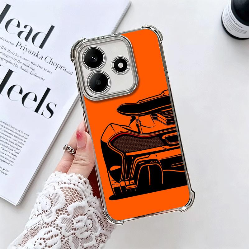 Super Sports Car Simple Desgin Soft Phone Case For Xiaomi Redmi Note 14 15 Pro Plus 13 12 11S 11T 5G 10 9S 9 Plating Anti-Fall F