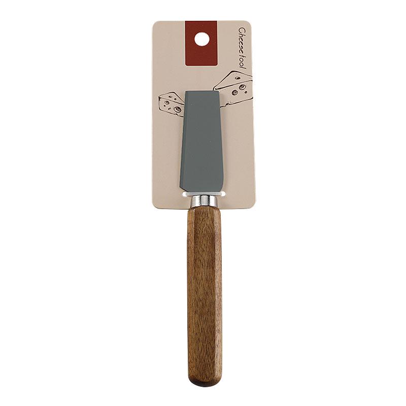 Stainless Steel Cheese and Butter Knife Set with Acacia Wood Handles - Includes Western Dinner Knives and Forks