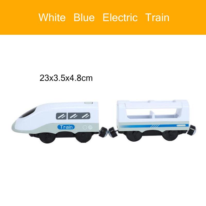 Wooden RC Train Railway Accessories Remote Control Electric Train Magnetic Rail Car Fit For All Brands Train Track Toys For Kids