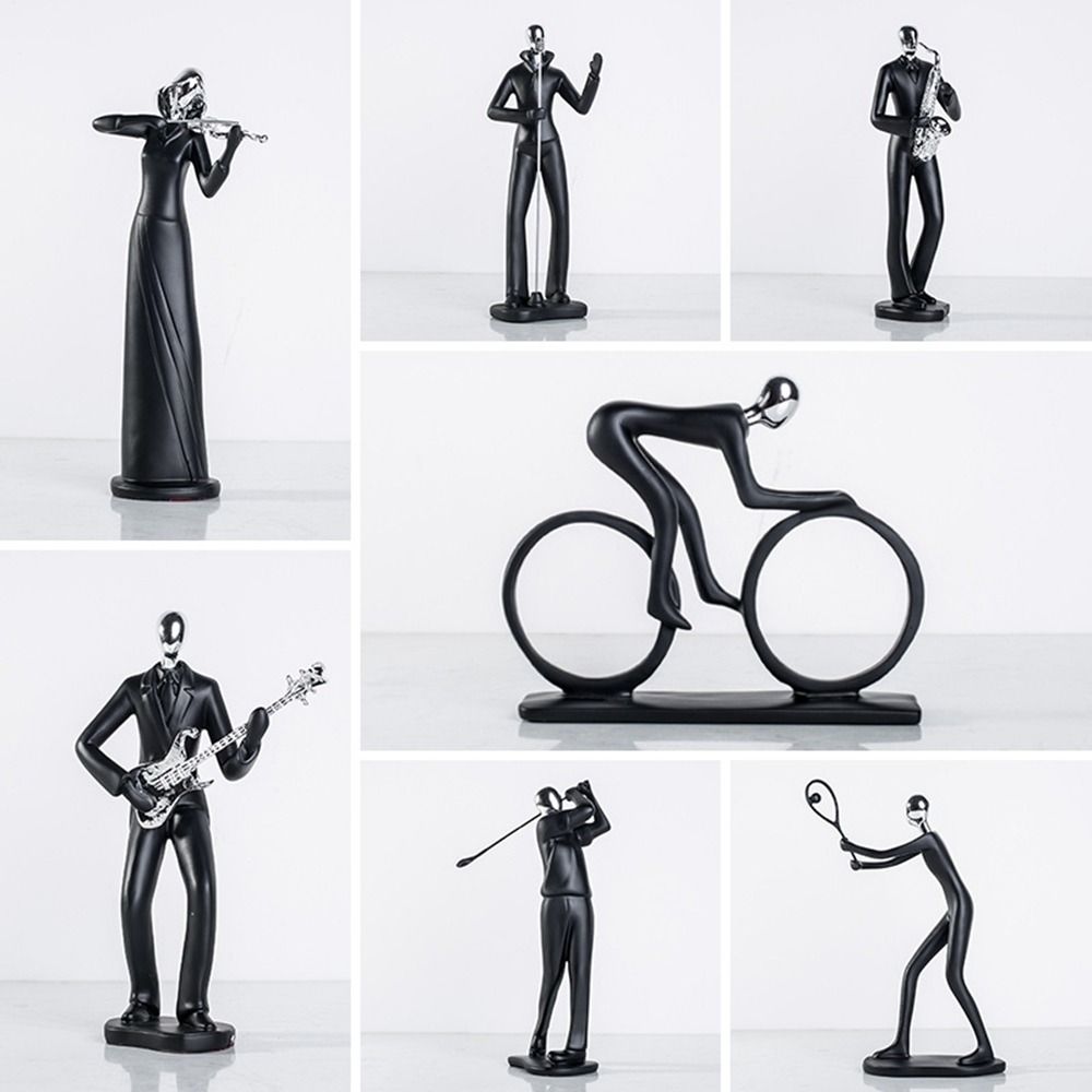Home Decor Artwork Exquisite Cabinet Decorations Sports Figure Sculpture Figure Sculpture Character Ornaments Resin Crafts