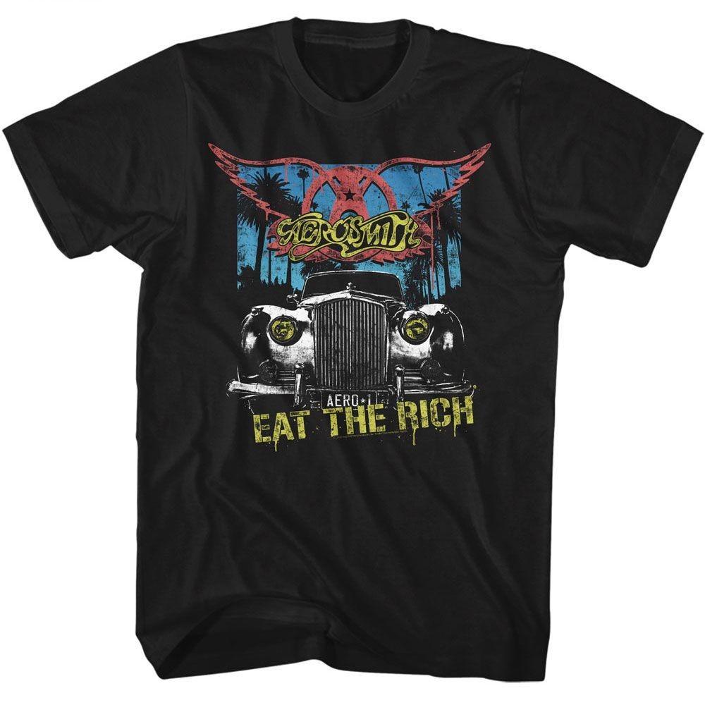 Aerosmith Eat The Rich Car T-Shirt_Black S