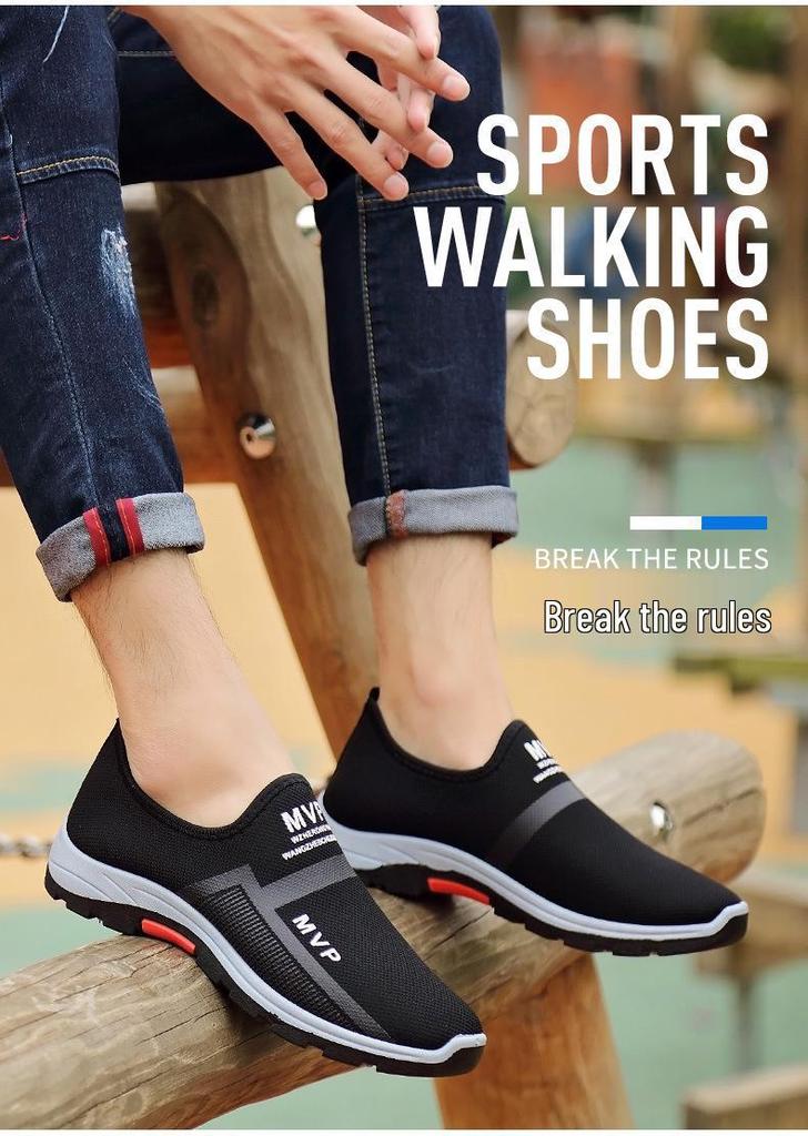 Versatile Men's Fashion Slip-on Cloth Shoes: Comfortable Low-top Casual Walking Shoes