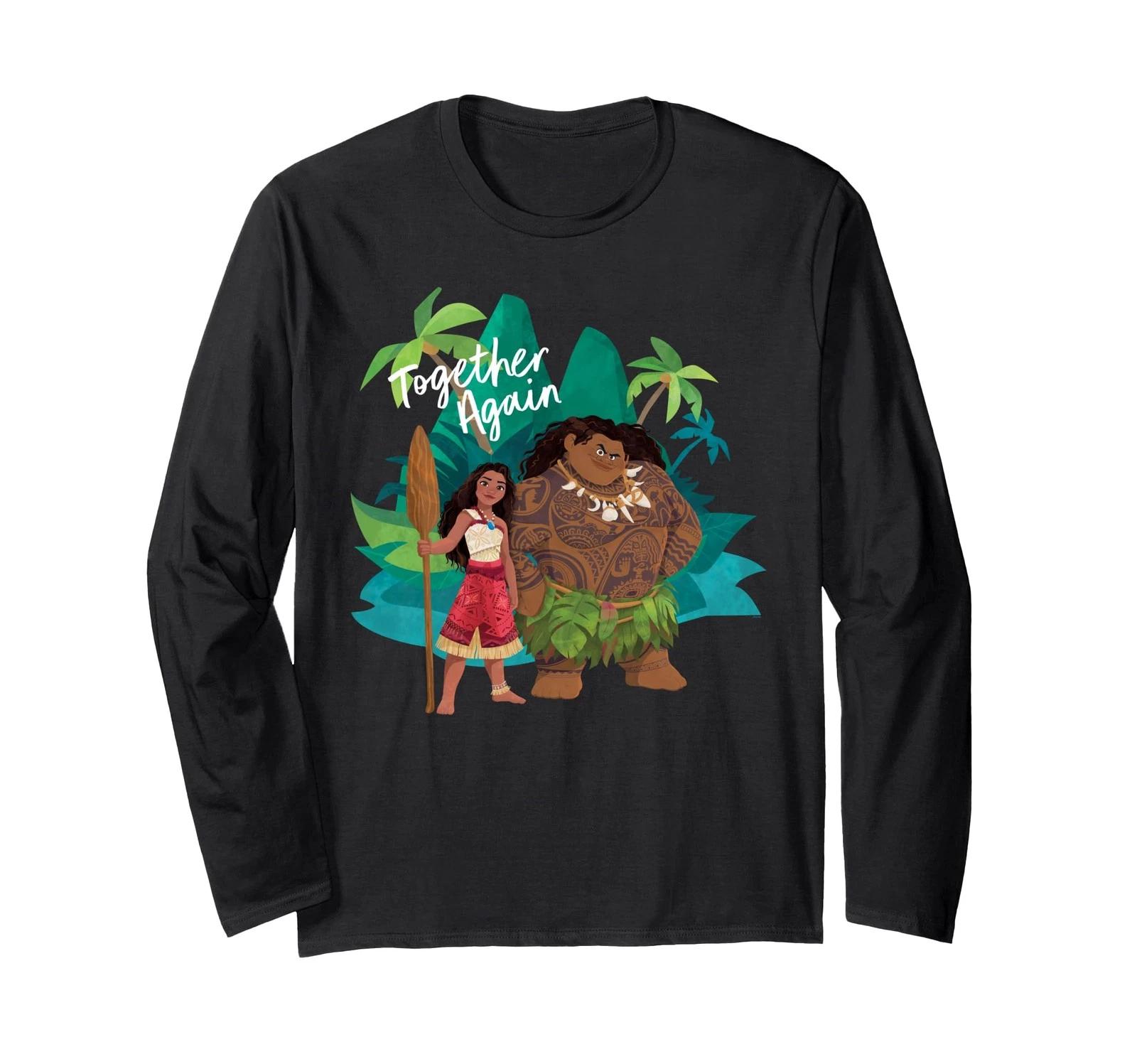 Disney S Moana 2 Moana And Maui Reunite Long-Sleeved T-Shirt_ 4XL