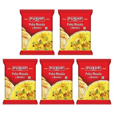 Bolsa Pushp Brand Jeeravan o Indori Poha Masala (Paquete de 100 g) (Paquete de 5)