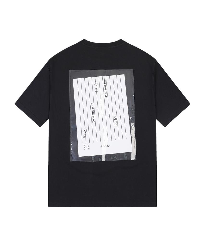 LAB101 Transparent Back Print T-Shirt (Black)