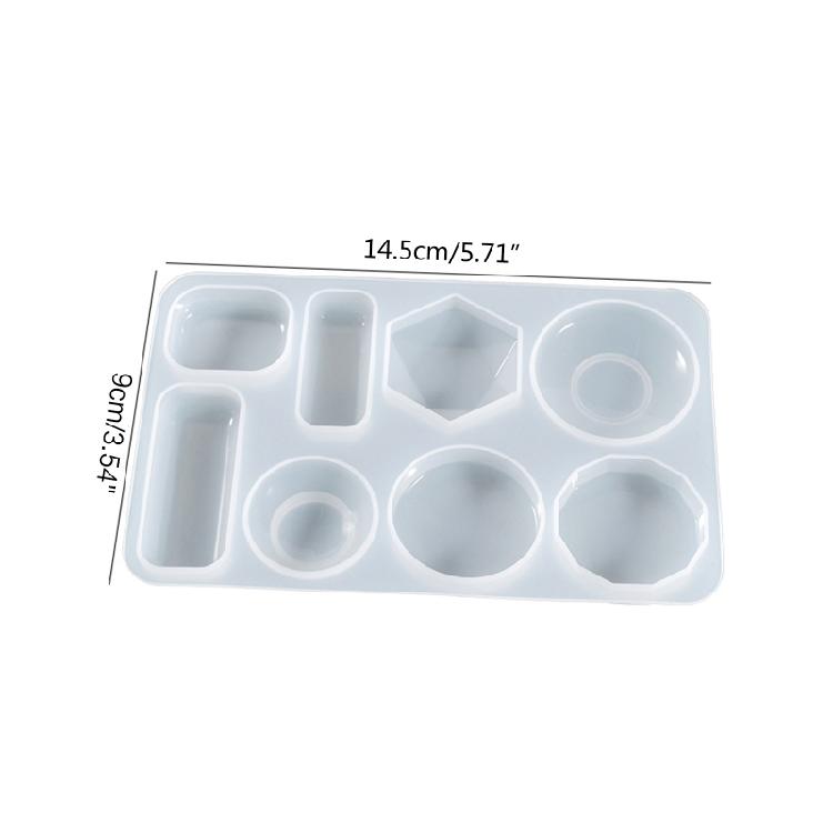 Geometric Round Rectangle Earring Pendant Mold Keychain Mold for Luggage Bag