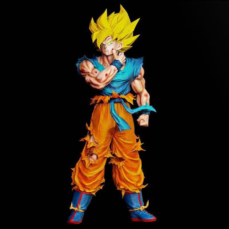 C4 In Stock Anime Figure Dragon Ball 32cm Son Goku Super Saiyan Goku Figures Goku Action Figurine Model Gk Statue Toy Gifts