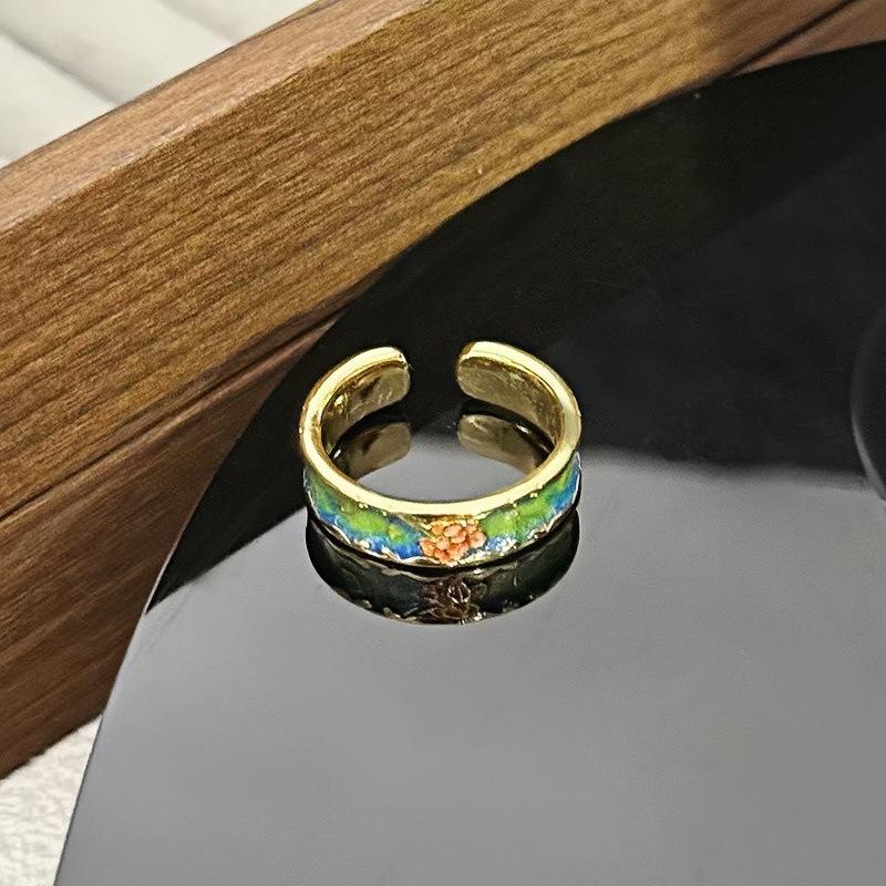 Medieval Vintage Butterfly Open Ring Light Luxury High Sense Personality Finger Niche Retro Ring