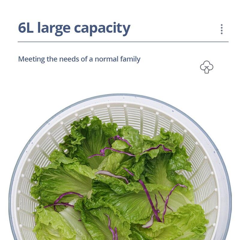 Press Type Vegetable Dehydrator Fruit Dryer Household Large Capacity Dehydrator Kitchen Accessories Drain Salad Basket Gadgets