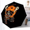 1pc Halloween Motorcycle Automatic Folding Umbrella - Compact 8-Rib Design, Durable Plastic & Iron, Lightweight for Outdoor Daily Use103