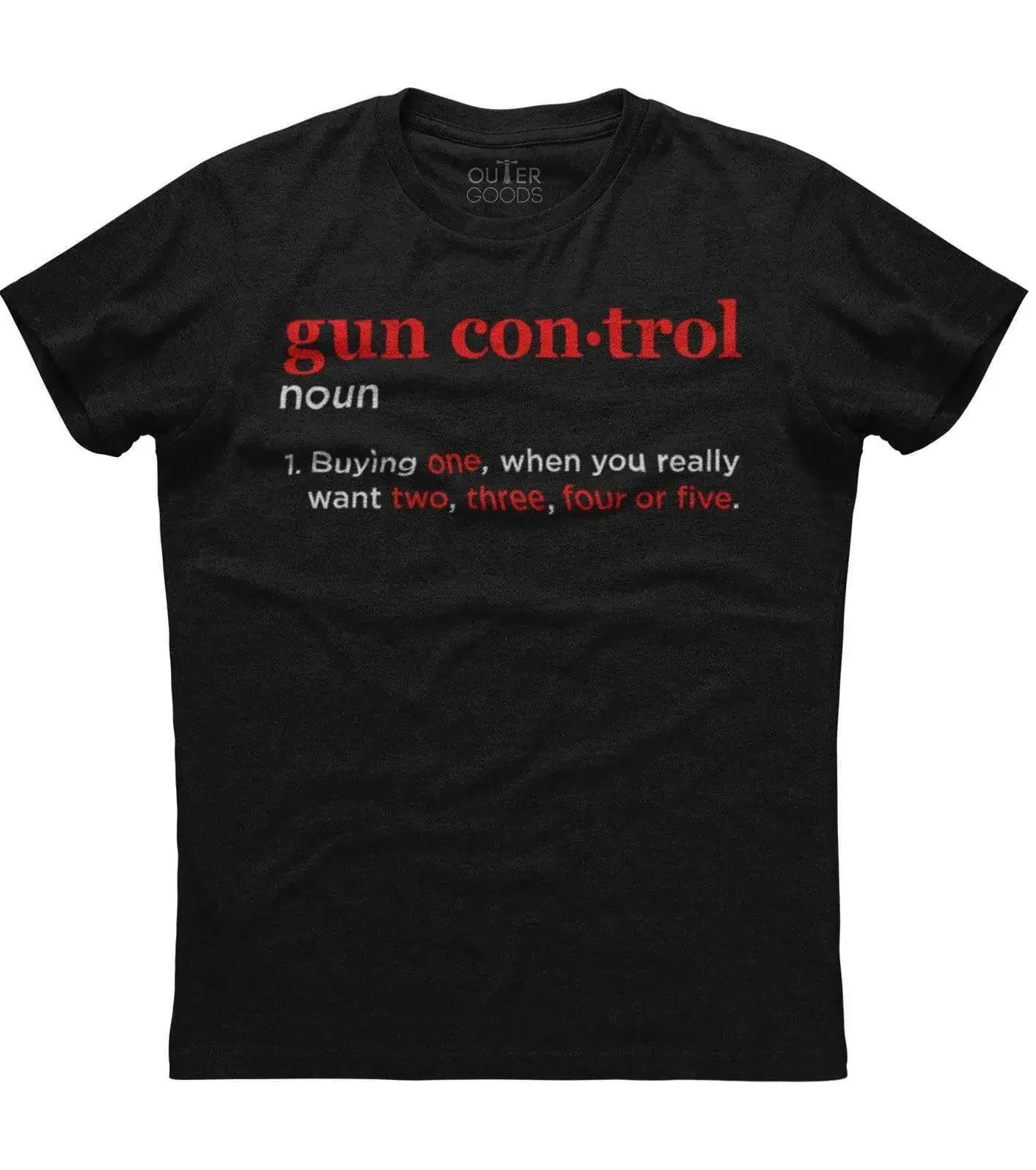 

Gun Control Noun Distressed Print Patriotic Trending TShirt Summer Cotton ONeck Short Sleeve Mens T Shirt New S3XL S