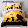 Dragon Ball Super Pattern Bedding,Quilt Set Quilt Cover Pillowcase Home Birthday Gift (1 * Duvet Cover + 2 * Pillowcase, Without Core)