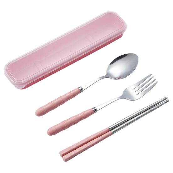 1 Set Dinner Fork Anti-slid Handle Food Grade Materials Stainless Steel Heat-resistant Easy to Clean Cutlery Set for Home