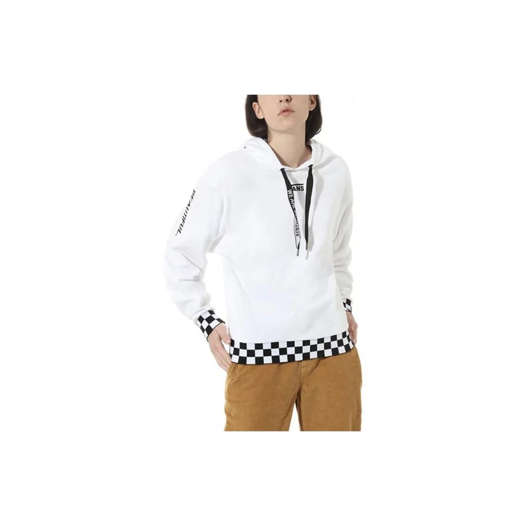Vans Sport Plaid Casual Hoodie Women hoodies White VN0A5DRBZU6