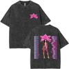 BERÜHMTE Sängerin Emilia Mernes MP Globale Tour Mercah T-Shirt Damen Herren Mode Gewaschen Retro Baumwolle Oberteile Locker Lässig Übergroßes T-Shirt