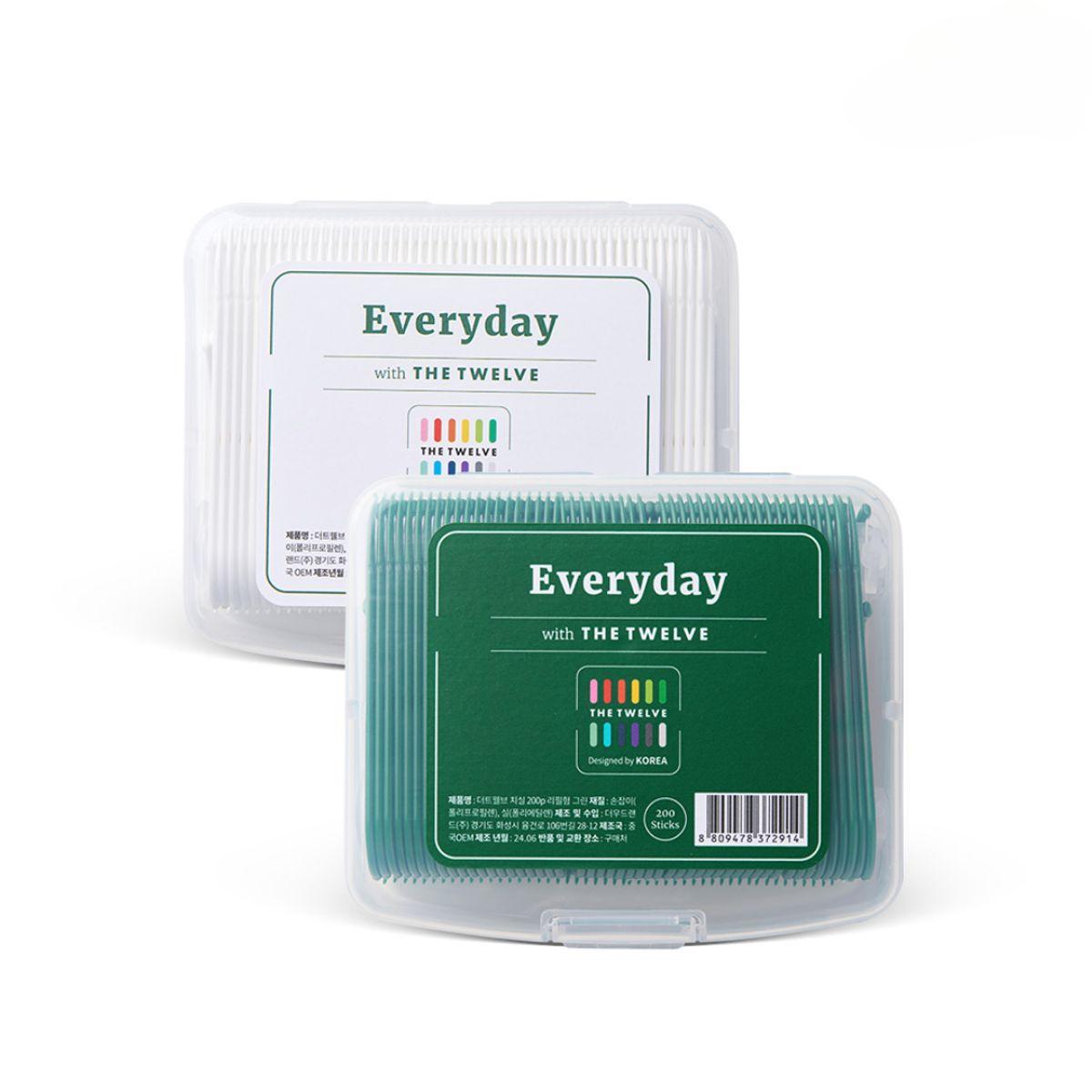 Dental floss dispenser refill pack of 200 green