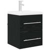 Washbasin Cabinet Black Oak Effect 38.5 x 41 x 48 cm