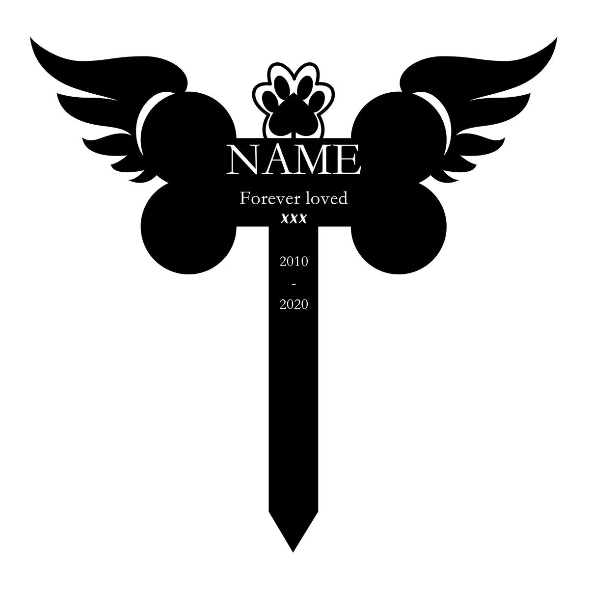 

Metal Pet Memorial Garden Stake Personalized Grave Marker for Dog Cat Outdoor Decoration