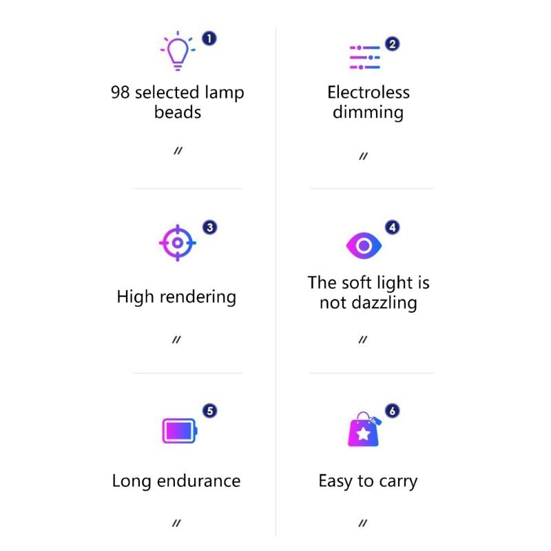 Rechargeable LED Video Light 10W Power with Adjustable Color Temperature for Studio and Outdoor Photo