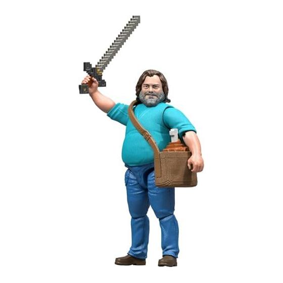 Minecraft The Movie Mattel 4 Inch Action Figure Steve / Movie 2025 Live Action Game Goods Doll Toy Minecraft Jack Black [Parallel Import]