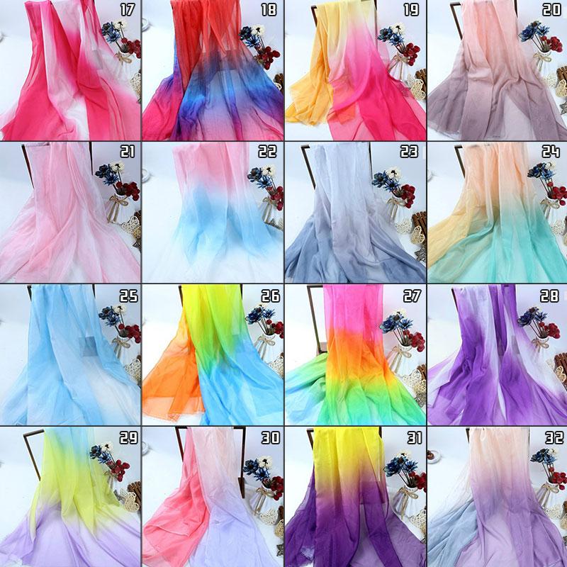 Tessuto chiffon sfumato ombre 1M, tessuto in organza tulle sottile 30D per costume cosplay fai da te, abito Hanfu in stile antico