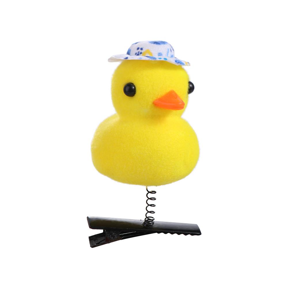 Fashion Flower Duck Hair Clips Plush Cap Chicken Side Barrettes Hair Accessories Funny Cartoon Duckbill Clips Party