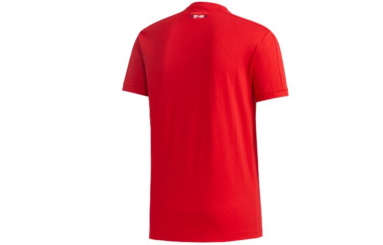 adidas Neo T Shirts Men's Red Crew Neck Moderate Straight Fit GK1482