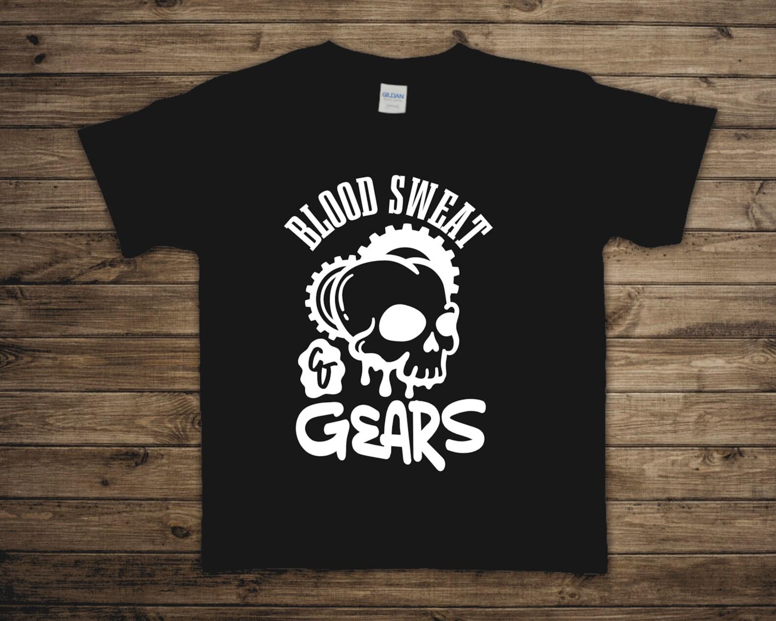 Blood Sweat & Gears | Toddler/Youth T-Shirt | Motocross | Dirt Bike | Skeloton S