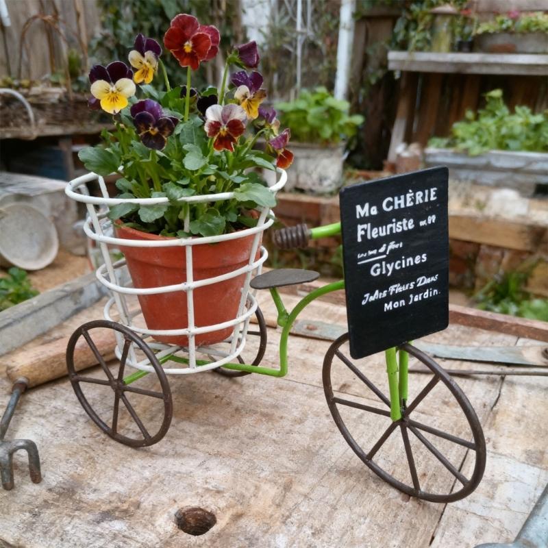 Metal Three Wheel Flower Pot Holder Container For Plant With Drainage Sturdy Construction Easy To Assemble And Maintain
