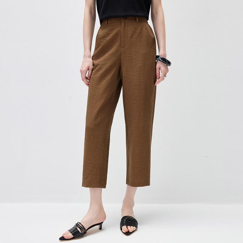 Women's Mulberry Silk Blend Cropped Trousers