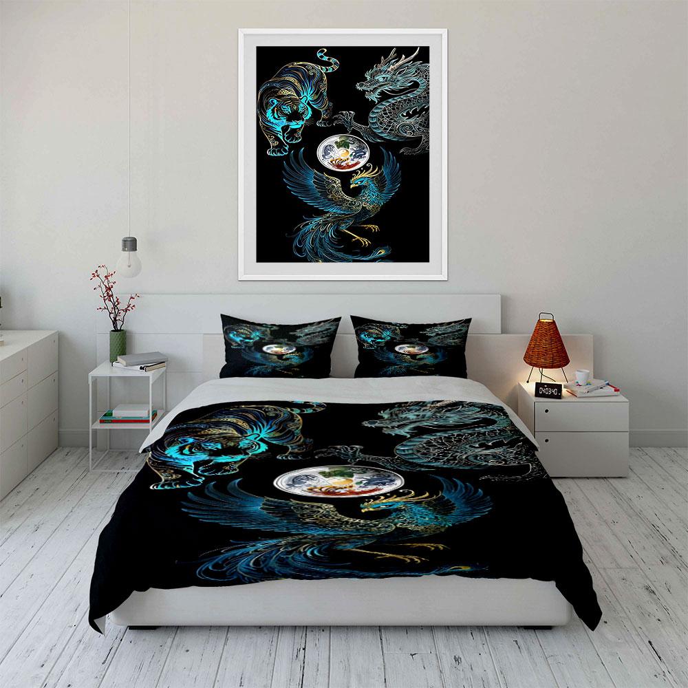 "Whimsical Yin-Yang Symphony" Bedding sets Duvet covers Pillowcases(1* Duvet Cover 2* Pillowcases without duvet insert)