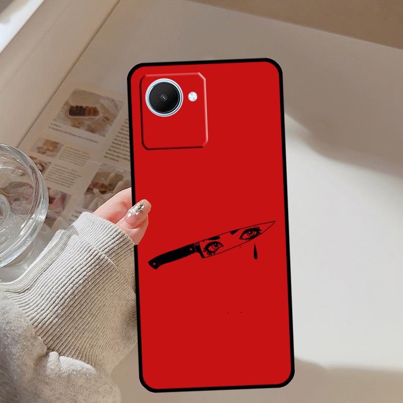 Rote Kritzeleien Ästhetik Zitate Für Realme GT 7 Pro 5 GT 6 6T C67 C61 C55 C53 C51 C21Y C25S C75 10 11 12 13 14 Pro Plus Hülle