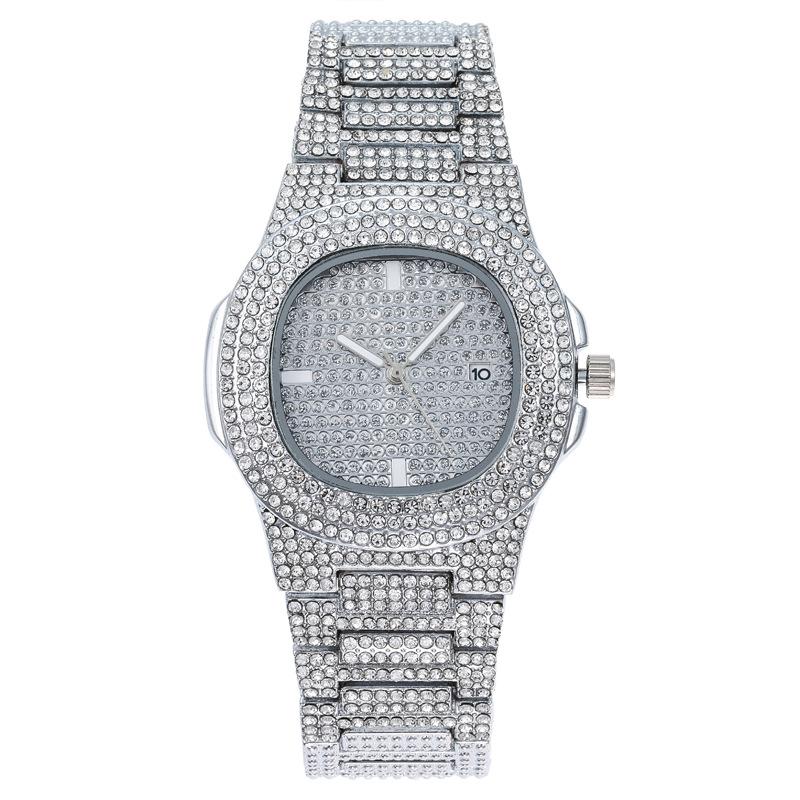 Gypsy Steel Belt Diamond Men S Watch High-End Fashion Rhinestone Quartz Women S Watch