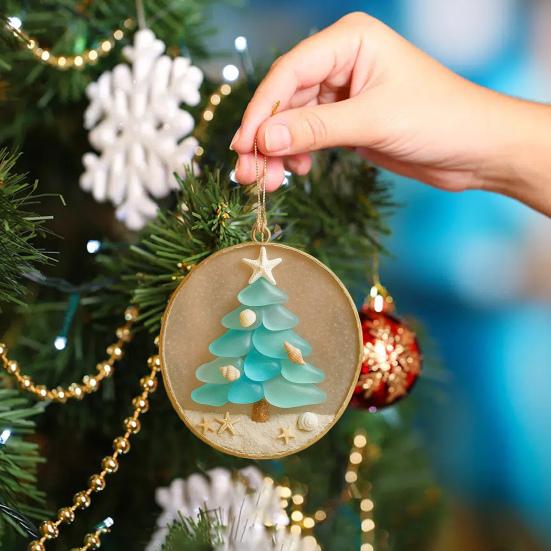 Christmas Tree Ornaments Double-Sided Acrylic Hanging Decor for Xmas Tree Home Party Gift Tags Holiday Festive Decorations