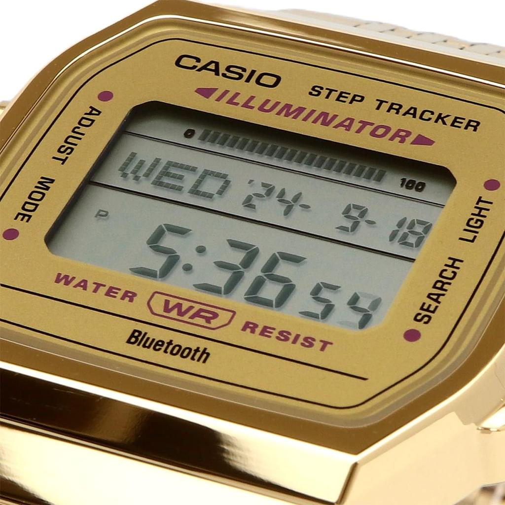 CASIO Digital Watch Mobile Link Step Tracker Unisex Gold Overseas Model [Casio] Bluetooth-enabled ABL-100WEG-9A