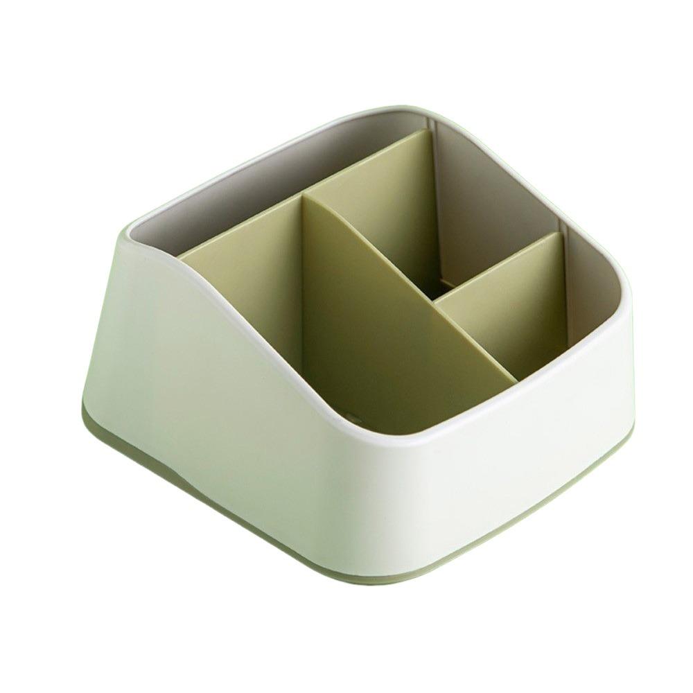 

Plastic Table Storage Box Trapezoidal Tidy Organizer Case Phone Holder Stationery Organizer Home 02-Green