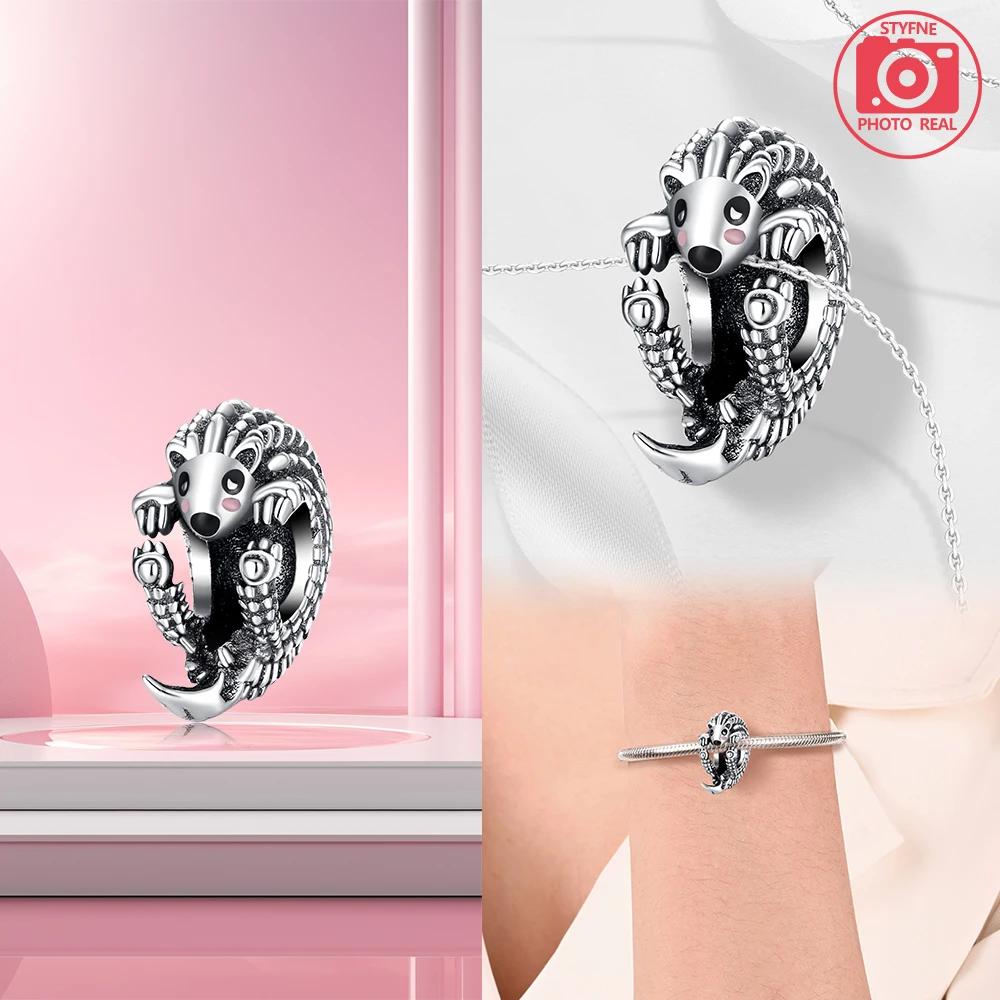 Copper Plated Gopher Embracing Heart Beads Charm Bracelets For Women Fit Pendant Charms Beads For Fine Jewelry Making Gift