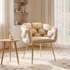 Scaun de Accent Luxos, Modern, Scaun de Toaletă cu Cadru Metalic pentru Dormitor, Sufragerie, Sufragerie
