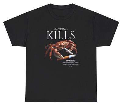 Rauchen tötet T-Shirt Lustige Krabbe Zigaretten süchtig Meme Ironisch Gen Z Neuheit T-Shirt