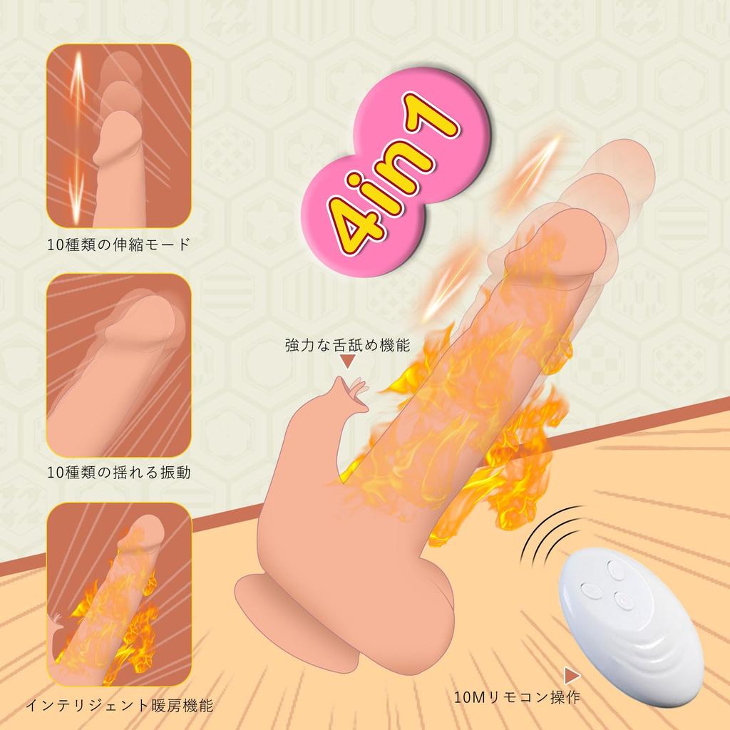 Dildo Electric Dildo Vibrator Types of High Speed Telescopic Tongue Swing Two Points Simultaneous Torture for Total Length G Spot Stimulation